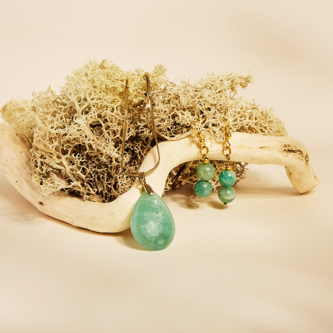 Collier avec Pendentif Amazonite