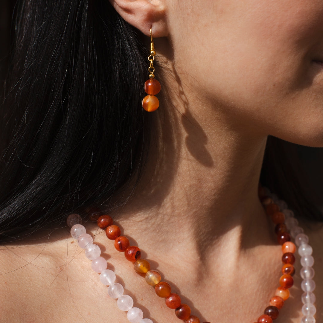 Boucles d'Oreilles Cornaline