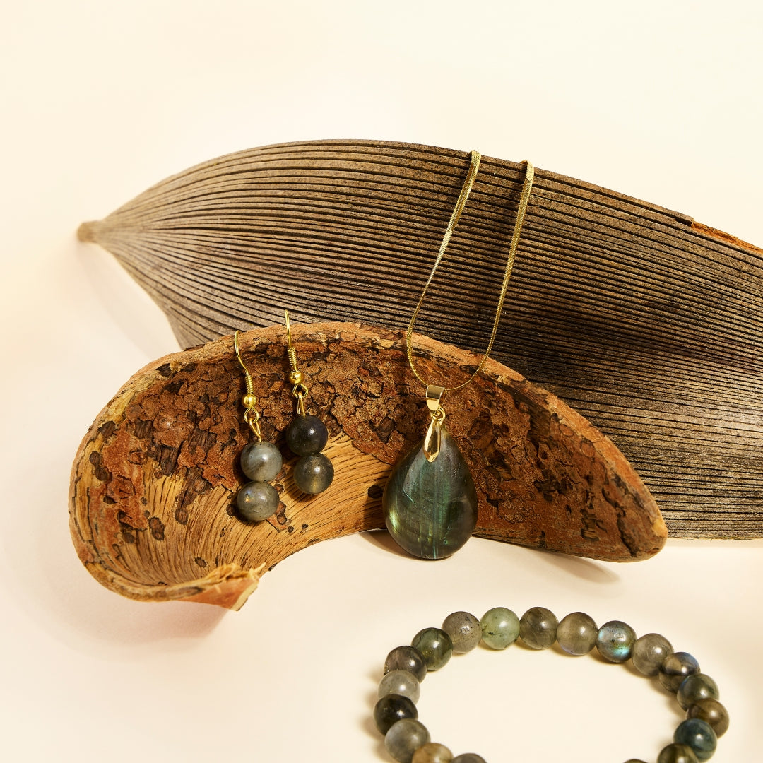 Boucles d'Oreilles Labradorite