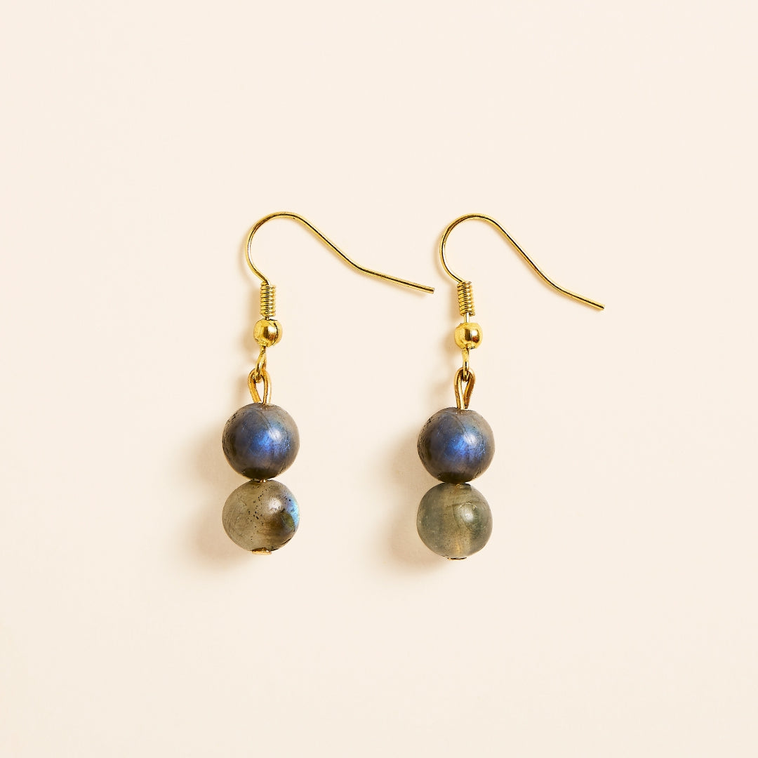 Boucles d'Oreilles Labradorite
