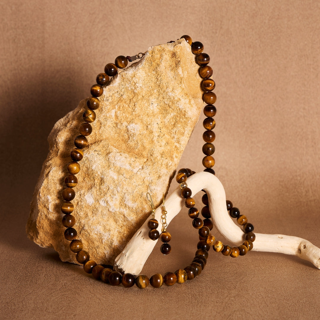 Boucles d'Oreilles Oeil de Tigre