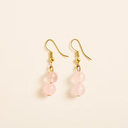 Boucles d'Oreilles Quartz Rose