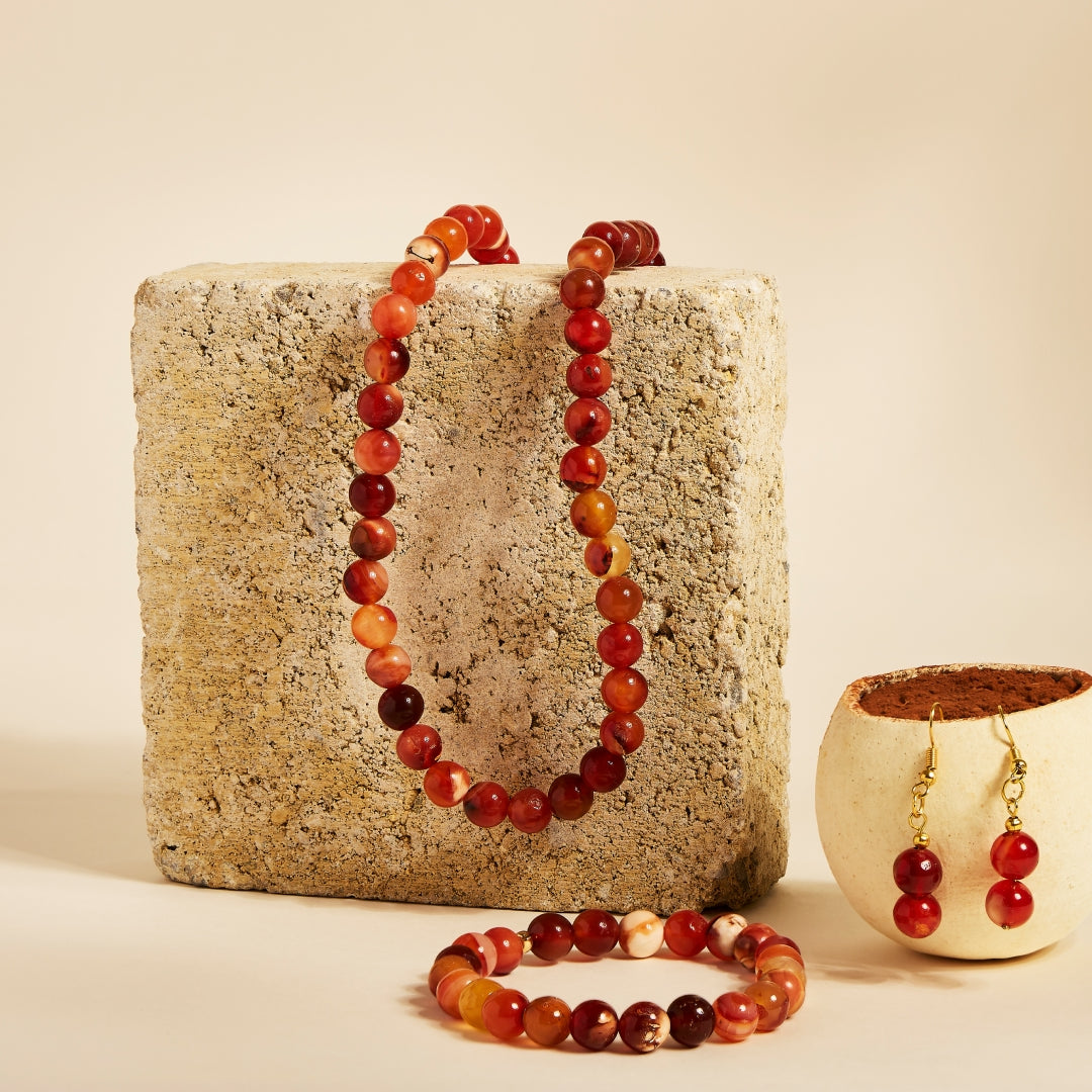 Bracelet Cornaline en Perles