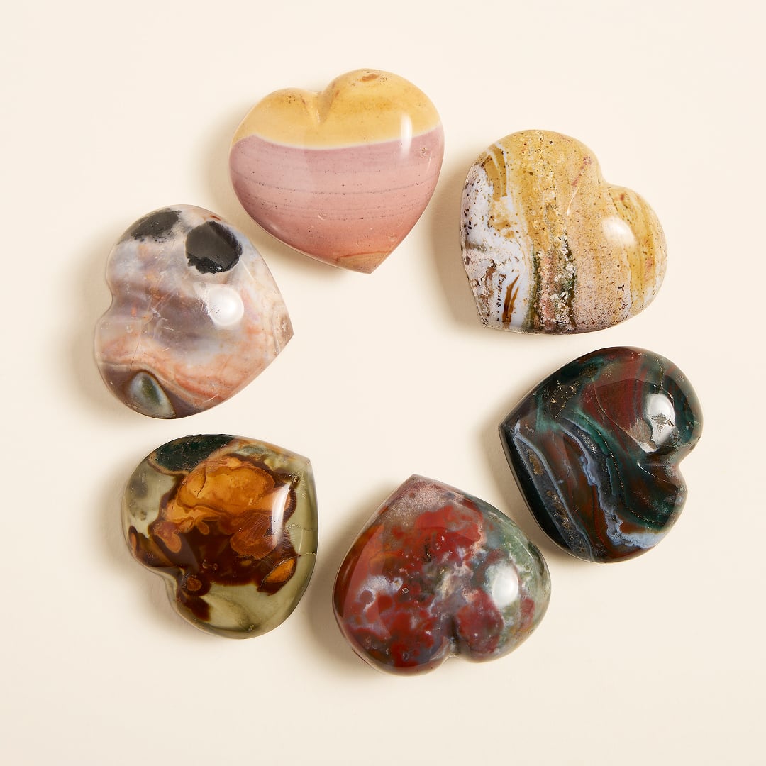 Pierre Cœur Jaspe Polychrome x1