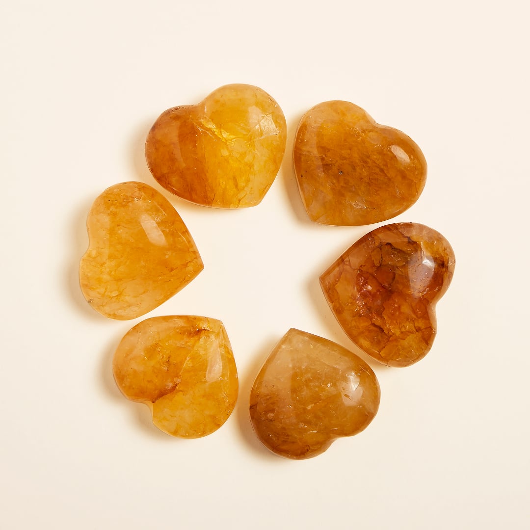 Pierre Cœur Quartz Hématoïde x1