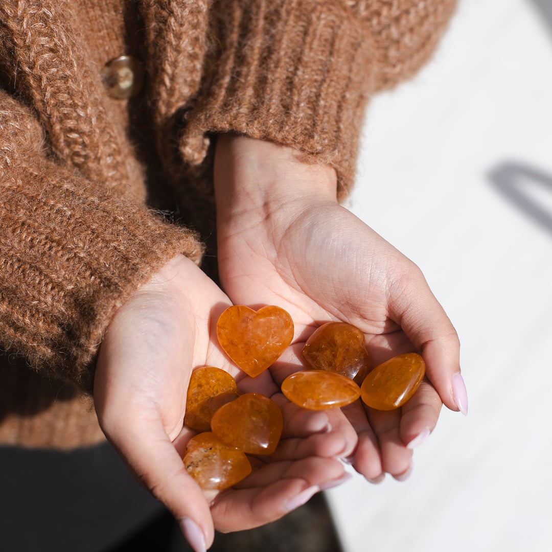 Pierre Cœur Quartz Hématoïde x1