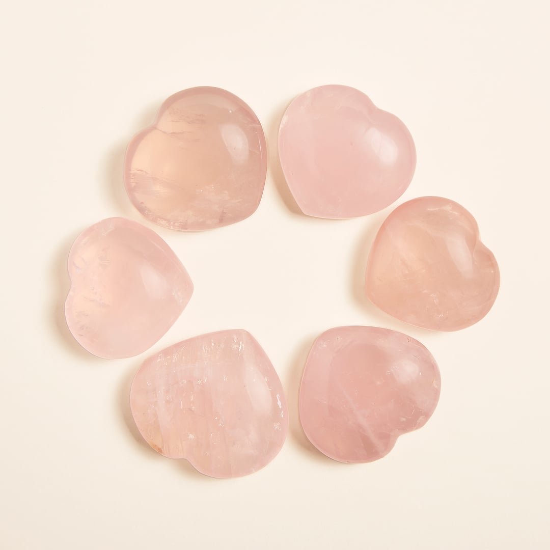 Pierre Cœur Quartz Rose x1