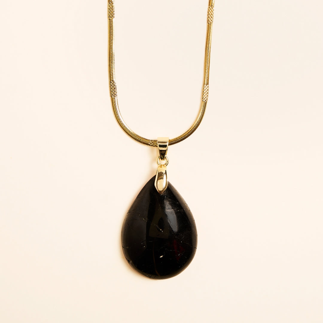 Collier avec Pendentif Tourmaline