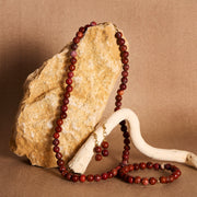 Collier Jaspe Rouge en Perles