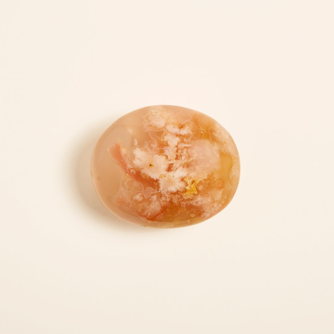 Galet de Poche Agate Fleur