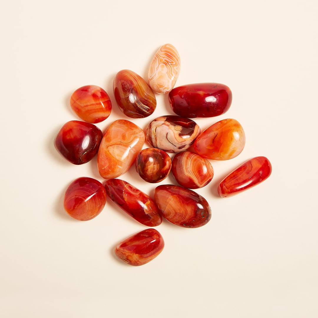 Pierre Roulée Cornaline x1