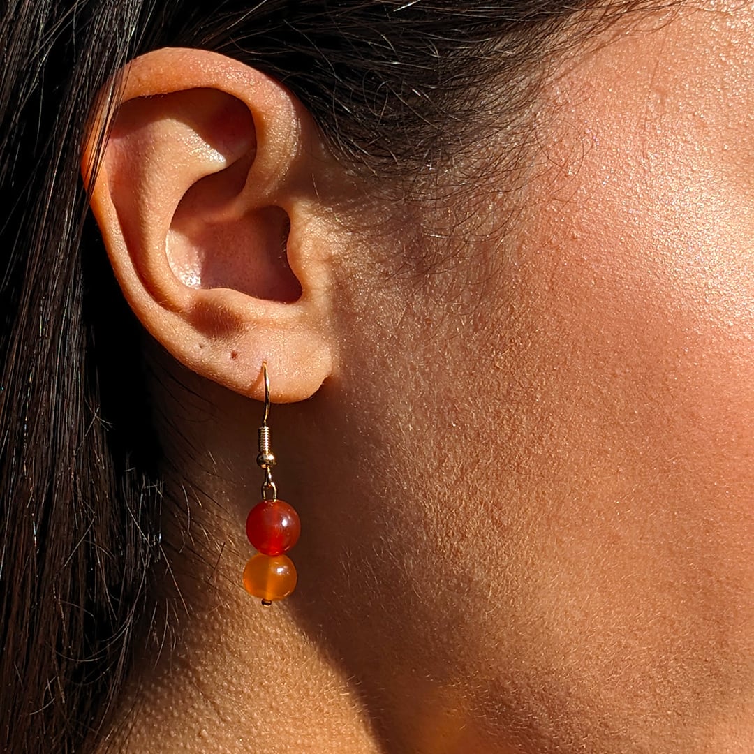 Boucles d'Oreilles Cornaline