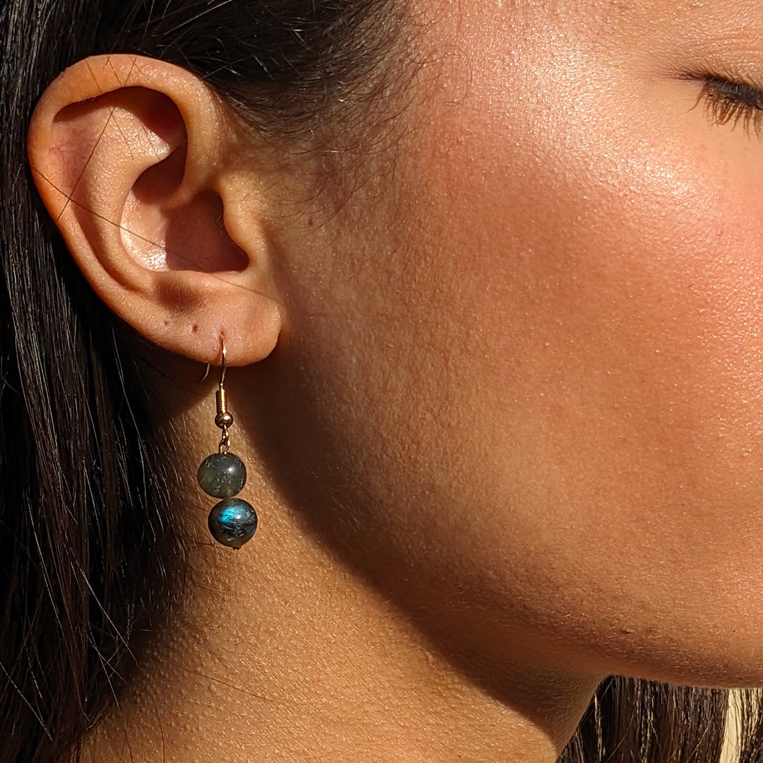 Boucles d'Oreilles Labradorite