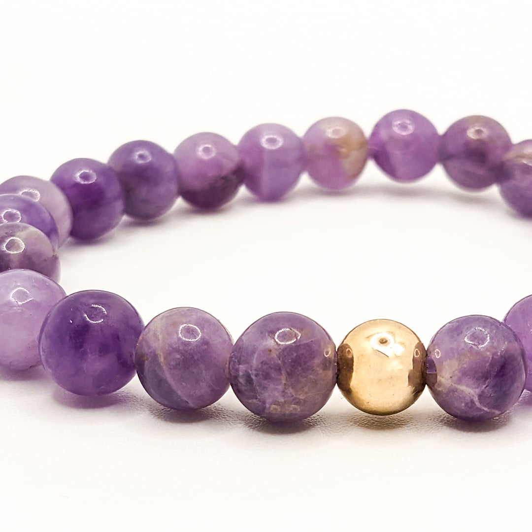 Bracelet Améthyste en Perles