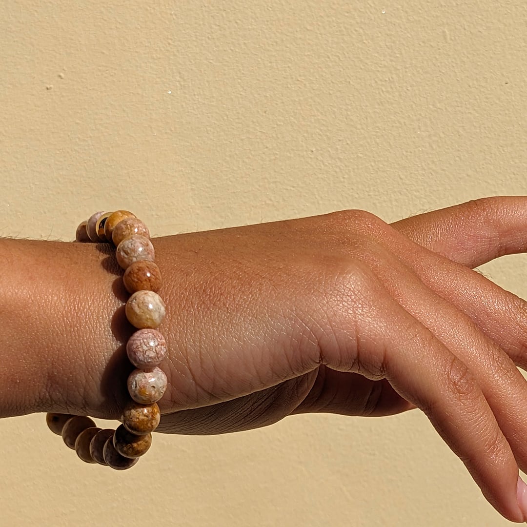 Bracelet Calcédoine en Perles