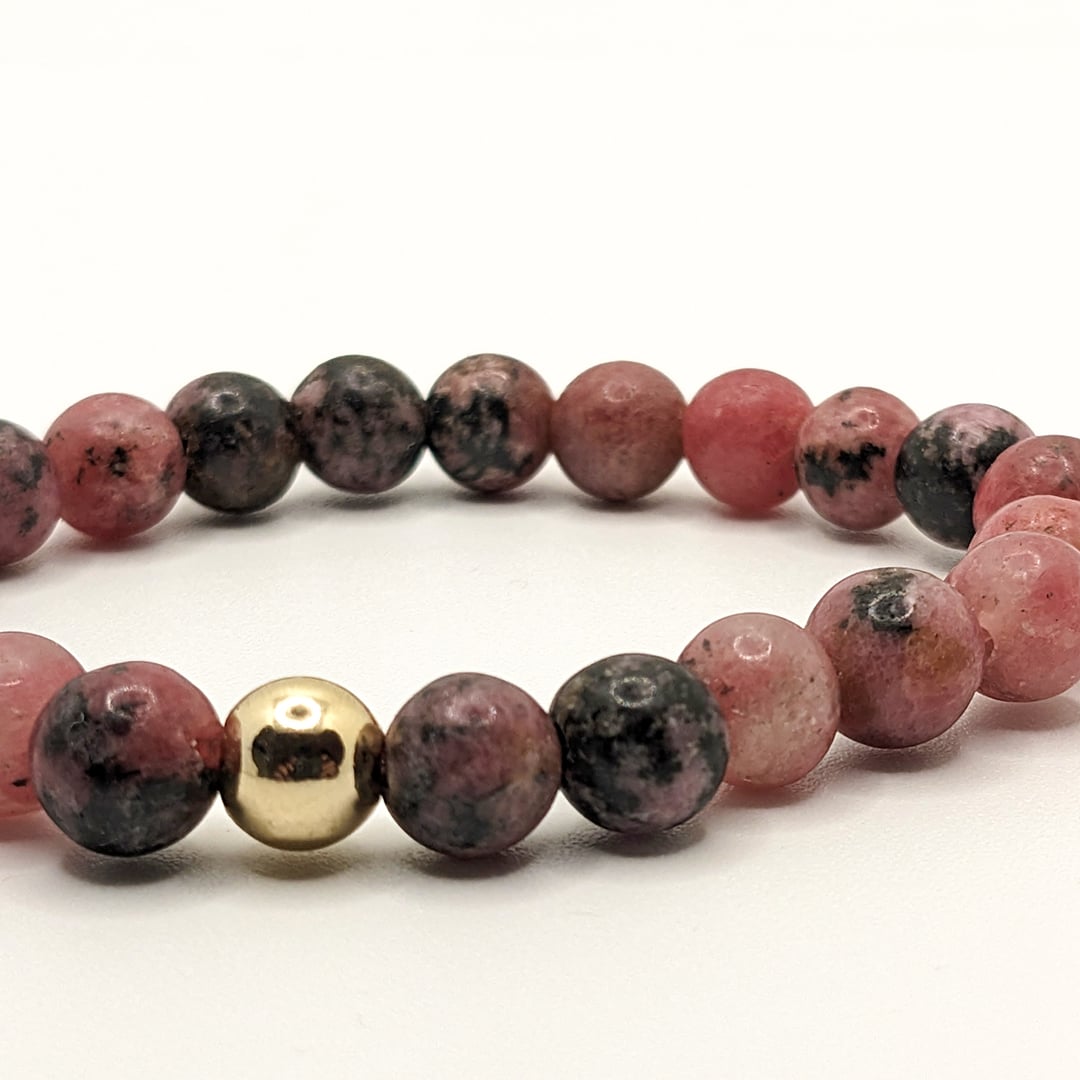 Bracelet Rhodonite en Perles