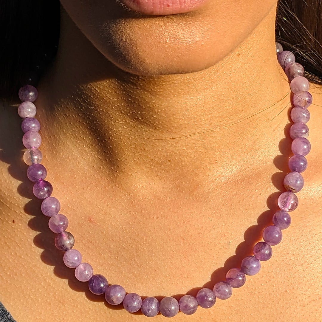 Collier Améthyste en Perles
