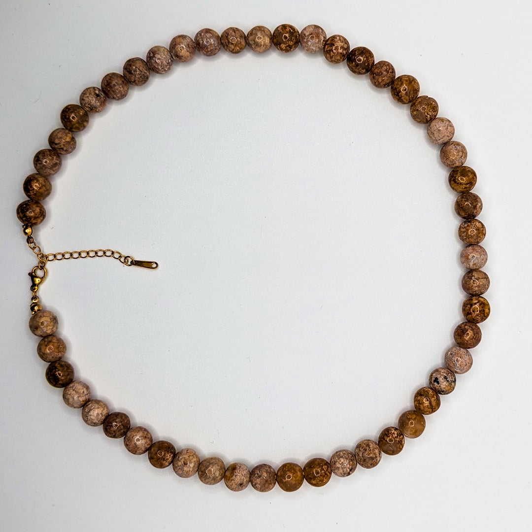 Collier Calcédoine en Perles