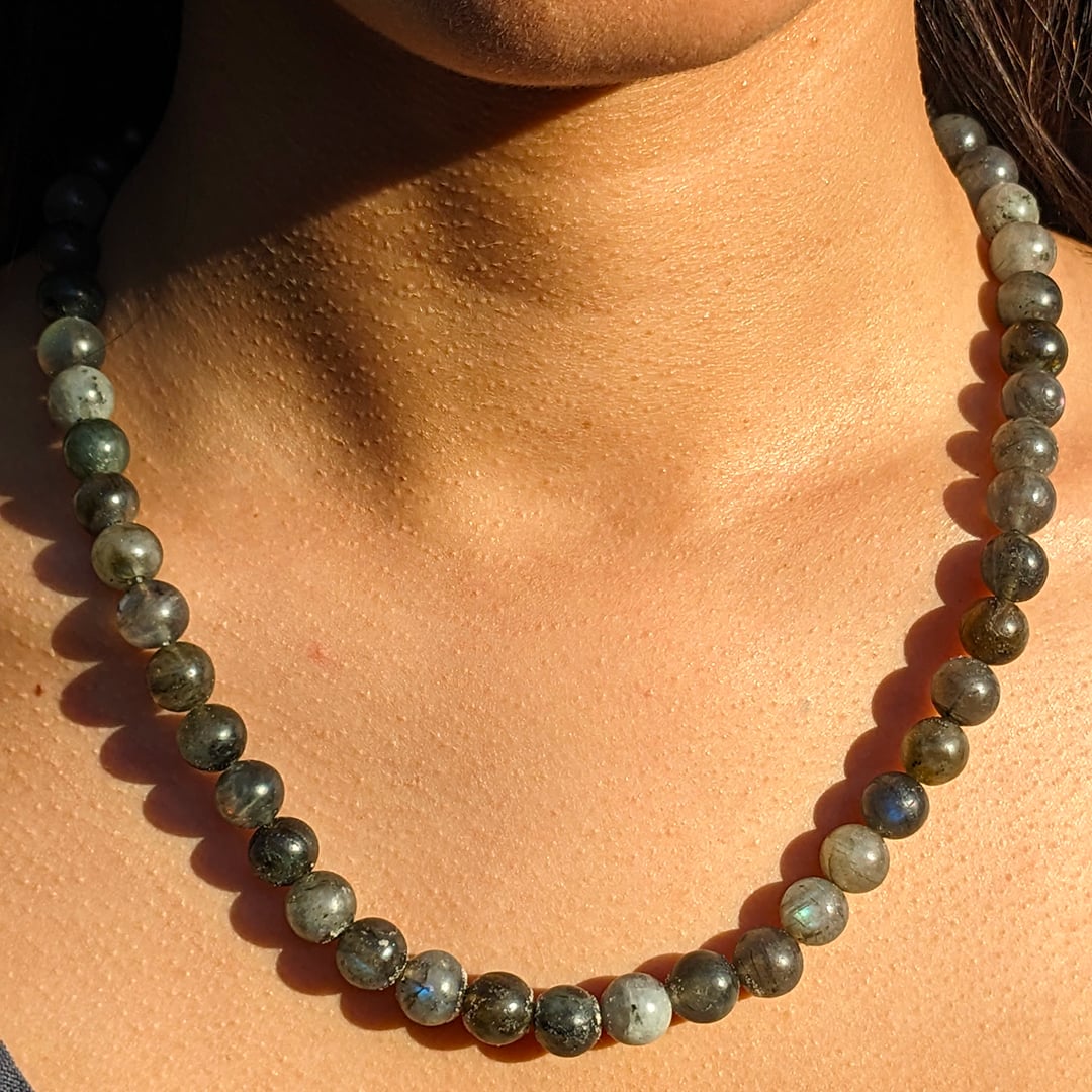 Collier Labradorite en Perles