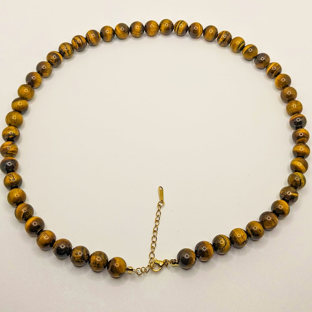 Collier Oeil de Tigre en Perles