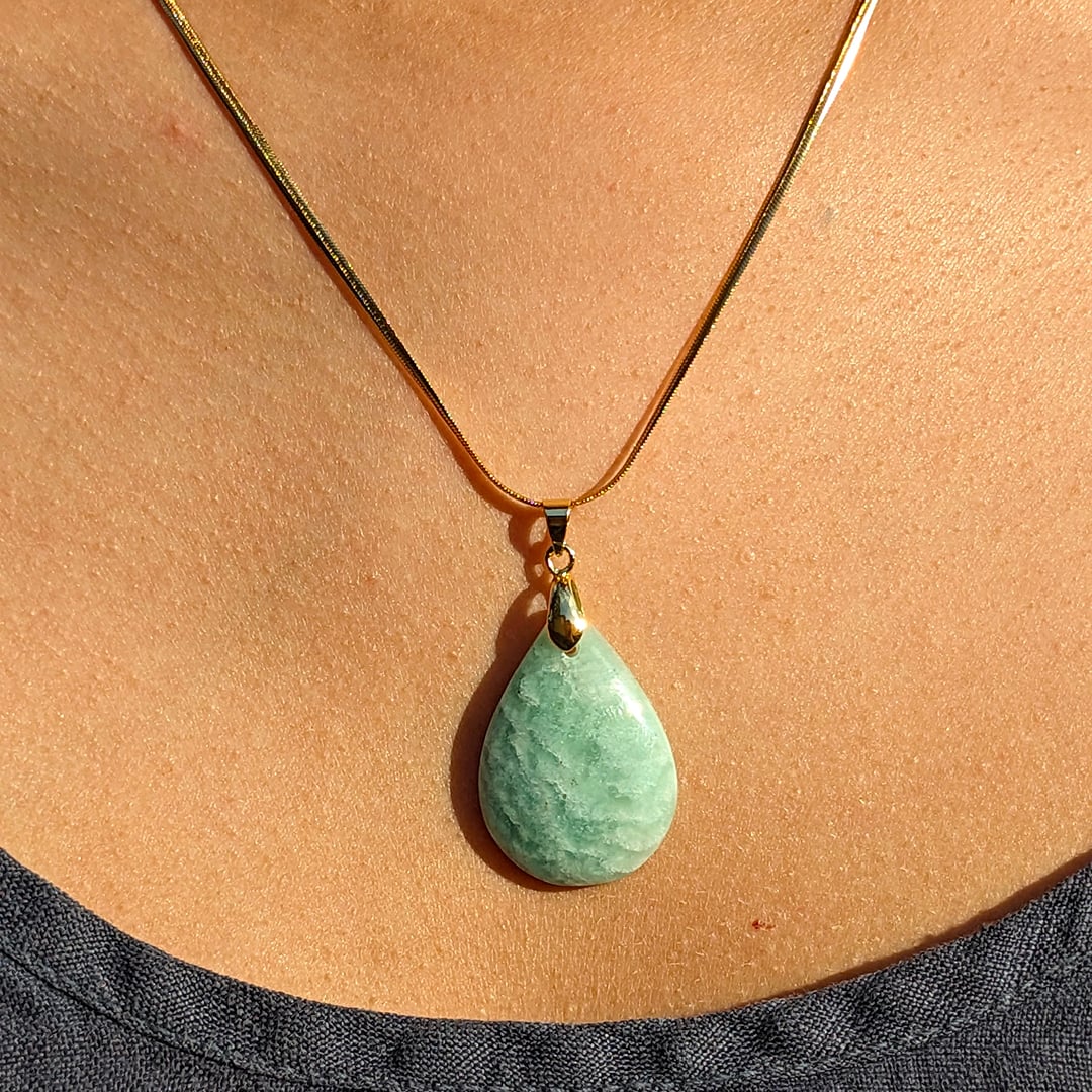 Collier avec Pendentif Amazonite