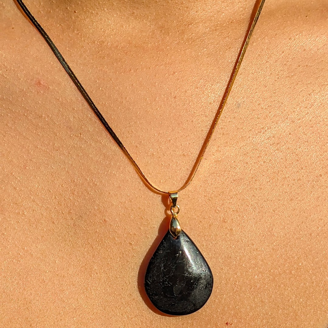 Collier avec Pendentif Tourmaline
